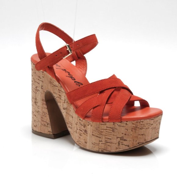 🎉LAST CHANCE🎉 FREE PEOPLE Lisbon MJ Platform Sandals / Sunstar - Picture 4 of 11